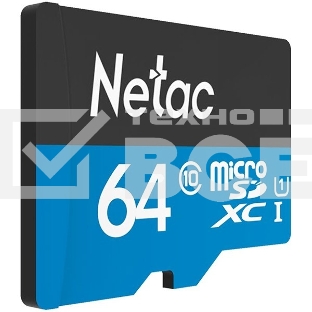 Флеш карта microSDHC 64GB Netac P500 <NT02P500STN-064G-S> (без SD адаптера) 80MB/s