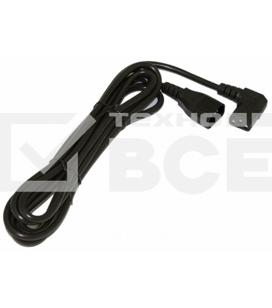 Шнур для блока питания Hyperline, IEC 320 C13, вилка C14, 5 м, 10А, провода 3 х 0,75 кв. мм, цвет: чёрный