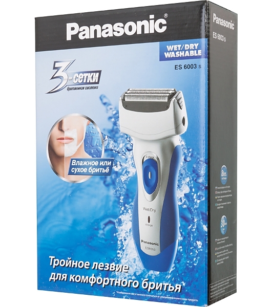 Электробритва Panasonic Электробритва Panasonic/ Сеточная система, влажное бритье: есть, дисплей: нет, 10000 об/мин