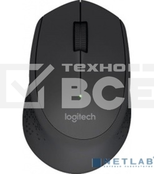 Мышь беспроводная Logitech M280 черный, 1000 dpi, радиоканал, USB, кнопки - 3