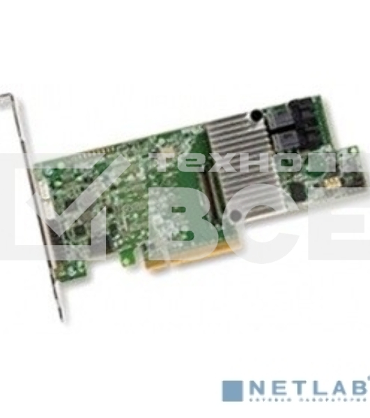 Контроллер LSI MegaRAID SAS9361-8I (PCI-E 3.0 x8, LP) SGL SAS 12G, RAID 0,1,10,5,6, 8port (2*intSFF8643),2GB onboard, Каб.отдельно