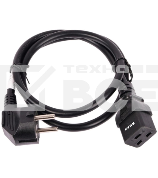 Шнур питания NTSS NTSS-PC19771 C19-Schuko проводник.:3x1.5мм2 1.8м 220/250В 16А черный