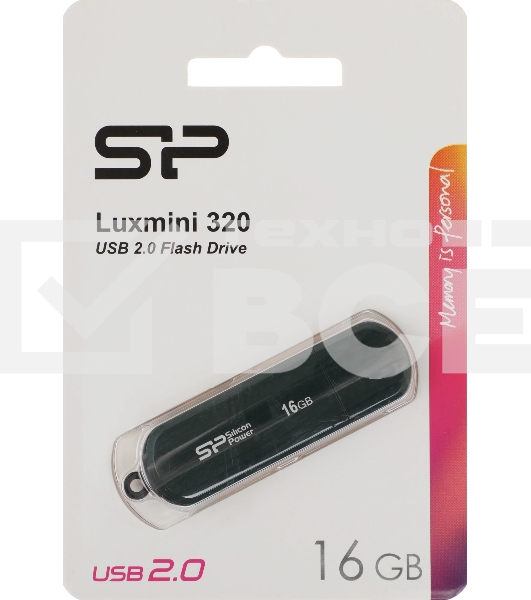 Флеш диск 16Gb Silicon Power LuxMini 320, USB 2.0, Зеленый