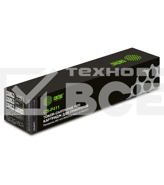 Картридж лазерный Cactus CS-P411 черный (2000 стр.) для Panasonic MB1900/MB2000/MB2010/MB2020/MB2025/MB2030