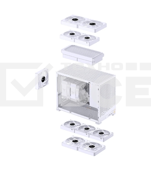 Корпус без блока питания Case JONSBO D32 PRO, Mini-Tower, TG, no fan, 2xUSB-A 3.2 + 1xUSB-C 3.2, mATX, mDTX, mITX White