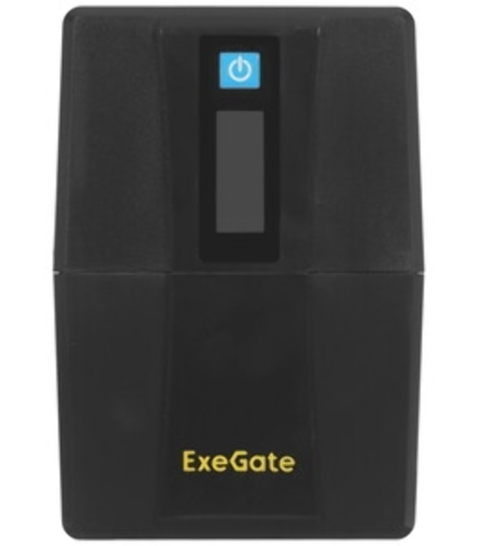 Источник бесперебойного питания ExeGate Smart LB-800.LCD.AVR.2SH.USB (800VA/480W, LCD, AVR, 2*Schuko, USB, батарея 12V 9Ah, Black)
