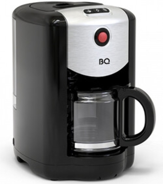 Кофеварка капельная со встроенной кофемолкой BQ CM1009 черный-стальной, исп. кофе - зерновой/молотый, 0.625 л, 700 Вт.