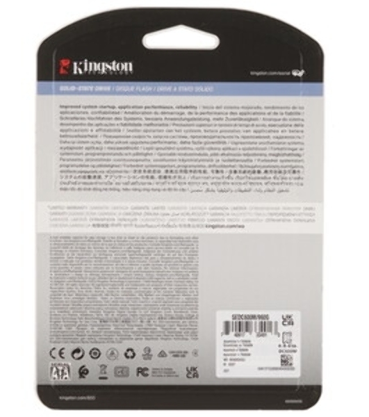 Накопитель SSD Kingston DC600M, 960 Gb, SATA III, R/W 560/530 МБ/с