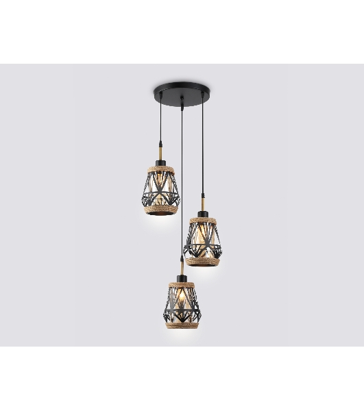 Светильник Ambrella light TR8522/3 BK/SB черный/бронза E27/3 max 60W D380*1000