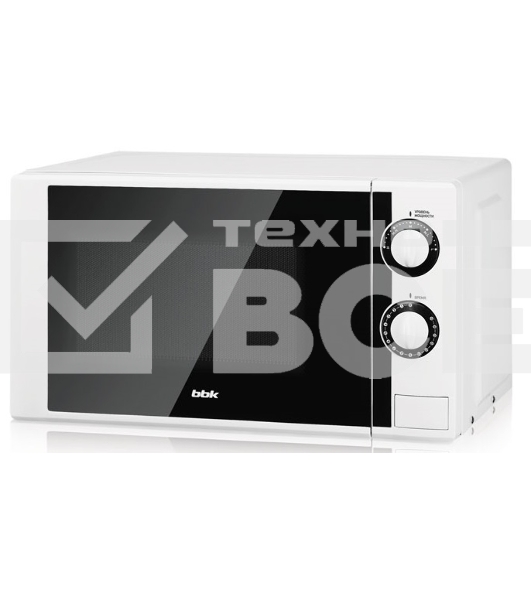 Микроволновая печь BBK 20MWS-704M/W белый, 20 л, 700 Вт, поворотный механизм