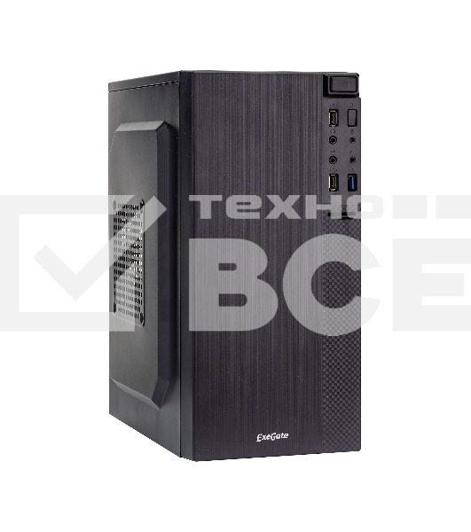 Корпус Minitower Exegate BAA-104U Black, mATX, <AAA400, 80mm>, 2*USB+1*USB3.0, Audio