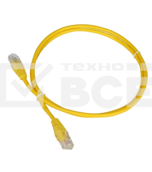 Патч-корд Lanmaster TWT UTP кат.5e, с заливными колпачками, 0.15 м, желтый