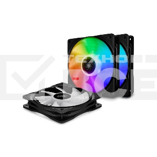 Комплект вентиляторов для корпуса DEEPCOOL CF120-3 IN 1 черный, 120 мм, 1500 об/мин, 27 дБ, 4 pin