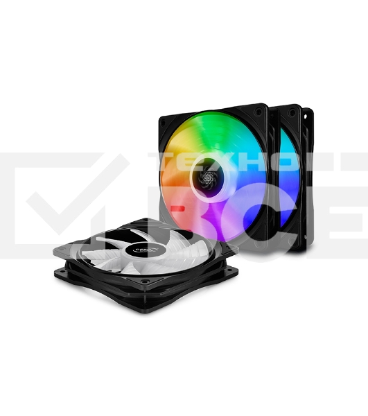 Комплект вентиляторов для корпуса DEEPCOOL CF120-3 IN 1 черный, 120 мм, 1500 об/мин, 27 дБ, 4 pin