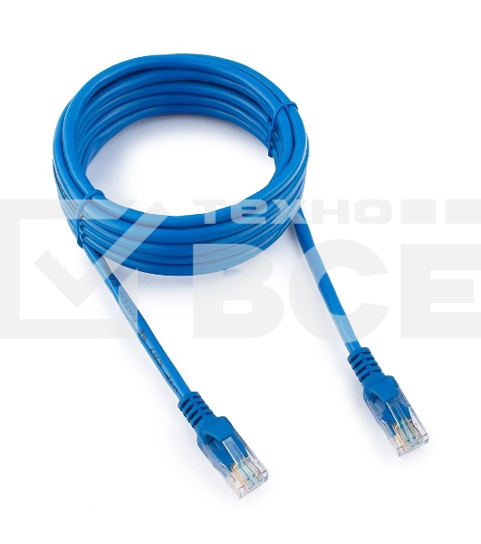 Патч-корд UTP Cablexpert кат.5e, 3м, литой, многожильный (синий)