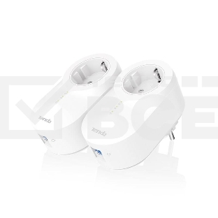 Сетевой адаптер Tenda PH6 набор 2хPowerLine адаптеров AV1000 с проходной Евро розеткой