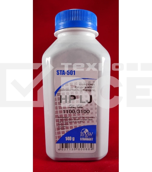 Тонер HP LJ 1100/1150/3100/5L/6L (фл,140г) B&W Standart фас России
