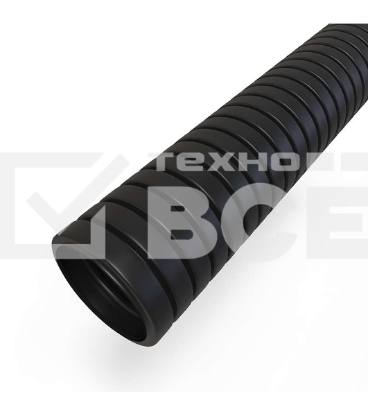Труба гофрированная Rexant ПНД d32 мм с протяжкой черный (уп. 25 м)