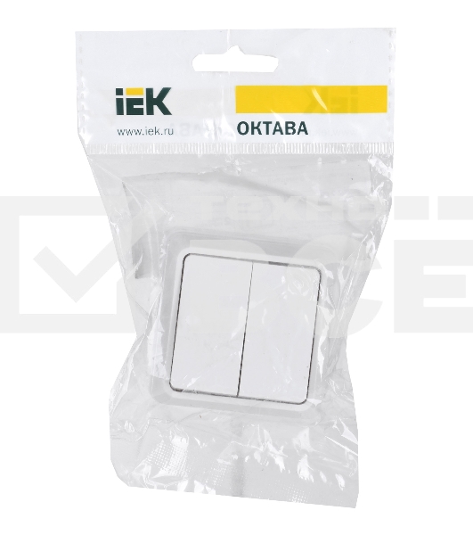Выключатель Iek EVO20-K01-10-DC ВС20-2-0-ОБ 2кл 10А откр.уст. ОКТАВА (белый)
