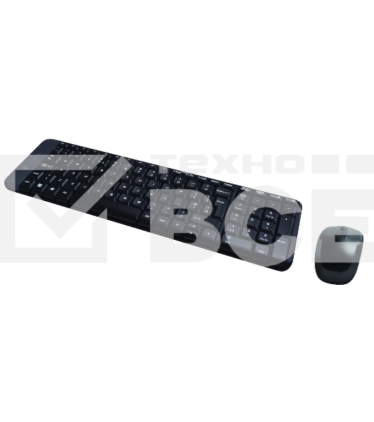 Клавиатура + мышь Logitech MK220 клав:черный мышь:черный USB беспроводная