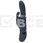Тёмно-синий вибратор Oh My USB Rechargeable Rabbit Vibrator - 25,4 см., фото2