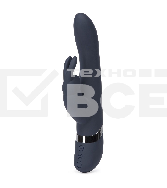 Тёмно-синий вибратор Oh My USB Rechargeable Rabbit Vibrator - 25,4 см.