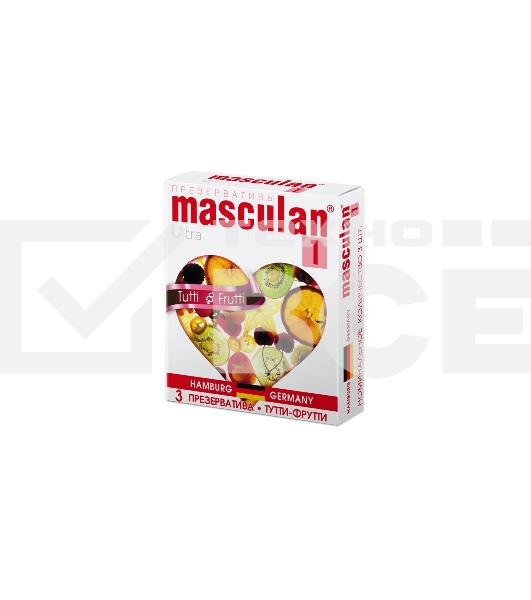 Презервативы Masculan Ultra 1 3 шт Тутти-Фрутти (Tutti-Frutti)