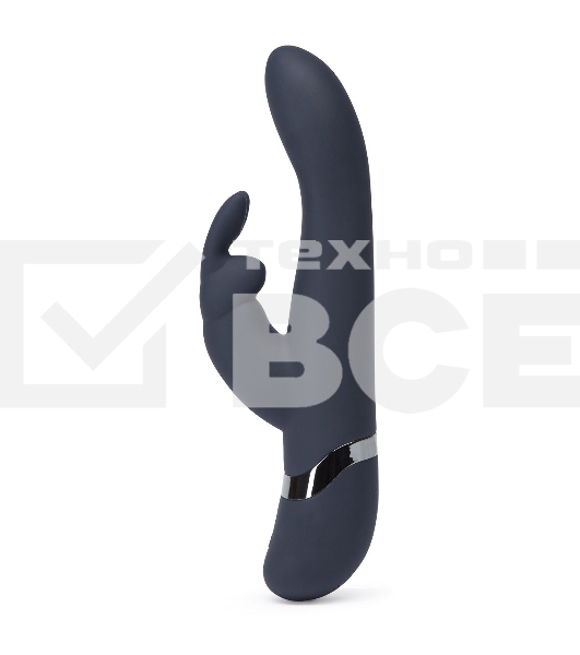 Тёмно-синий вибратор Oh My USB Rechargeable Rabbit Vibrator - 25,4 см.
