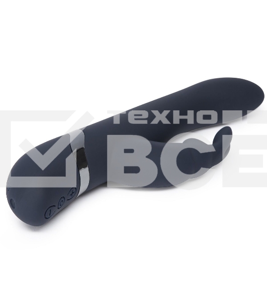 Тёмно-синий вибратор Oh My USB Rechargeable Rabbit Vibrator - 25,4 см.