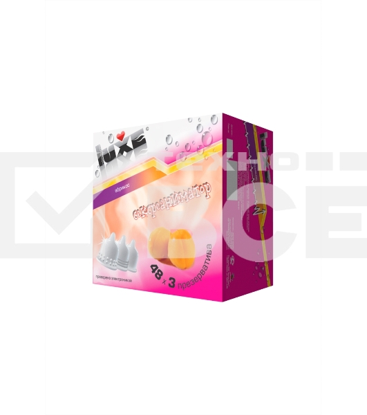 Презервативы Luxe КОНВЕРТ, Сексреаниматор, персик, 18 см., 3 шт. в упаковке