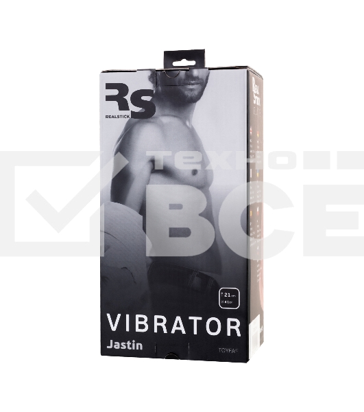 Реалистичный вибратор TOYFA RealStick Elite Vibro, TPR, телесный, 7 режимов вибрации, 21 см