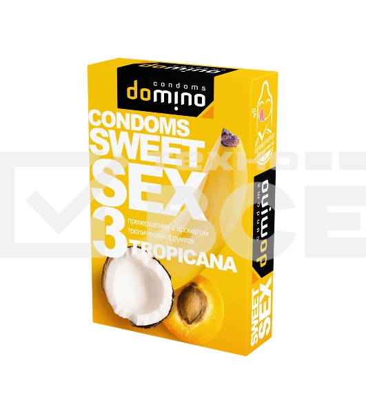Презервативы Luxe DOMINOSWEETSEX, тропические фрукты№3, 18 см