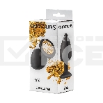 Чёрная анальная пробка Emotions Cutie Large с желтым кристаллом - 10 см., фото4