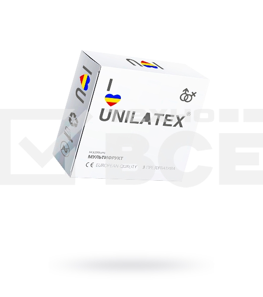Разноцветные ароматизированные презервативы Unilatex Multifruits - 3 шт.