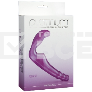 Безременной страпон, стимулятор точки G без вибрации Platinum Premium Silicone - The Gal Pal - Purple