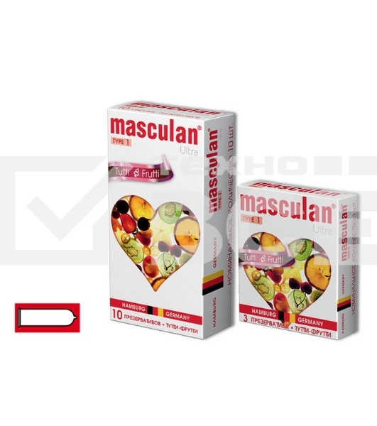 Презервативы Masculan Ultra 1 3 шт Тутти-Фрутти (Tutti-Frutti)